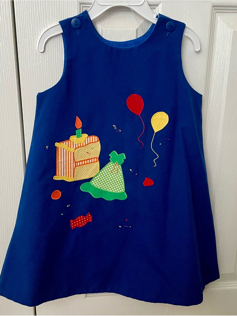 Mulberry St. Birthday Apliqué Dress in Blue